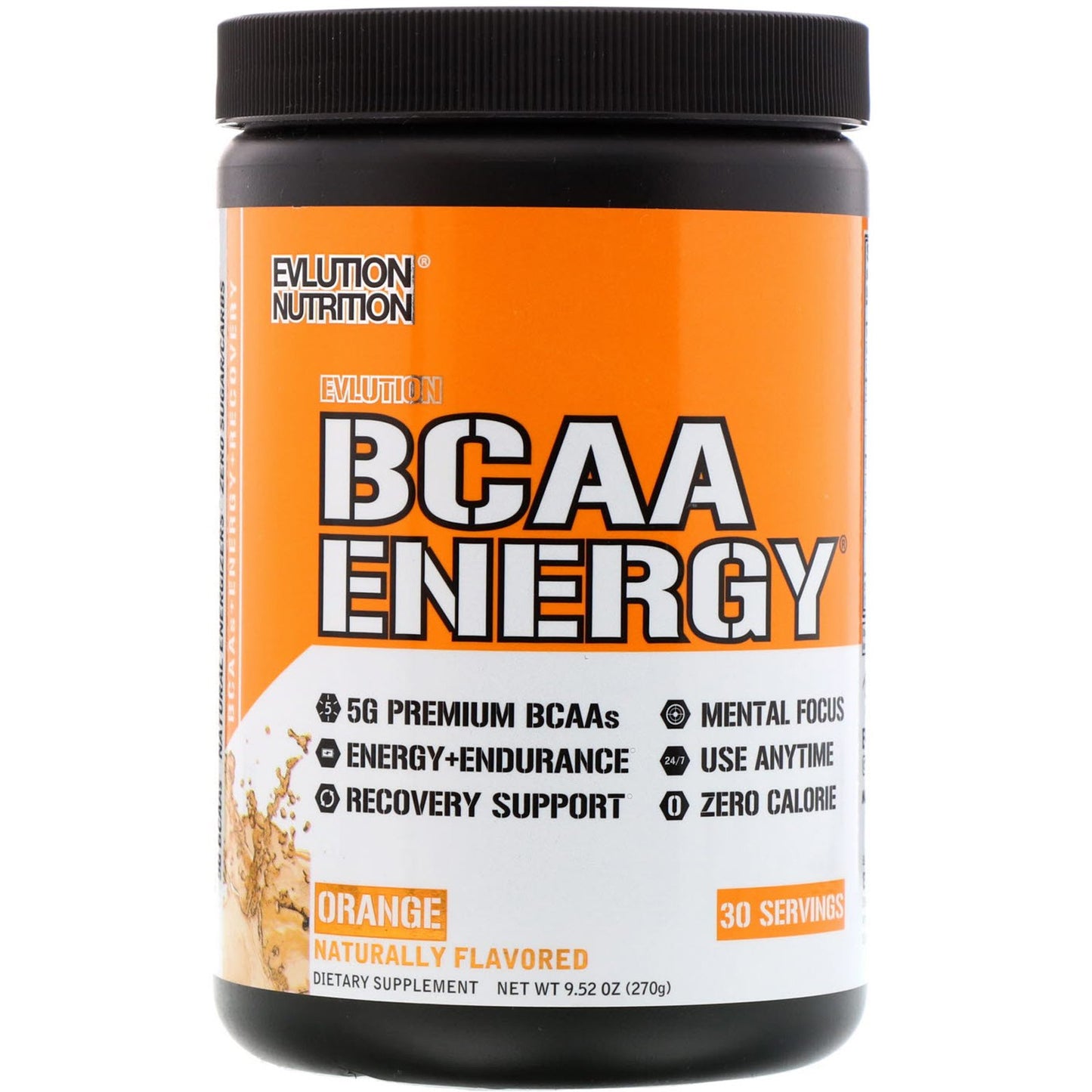EVLution Nutrition BCAA Energy, Orange 285g