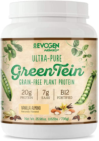 Evogen GreenTein - Grain-Free Plant Protein, Vanilla Almond - 690g