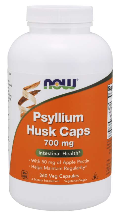 NOW Foods Psyllium Husk with Apple Pectin, 700mg - 360 vcaps