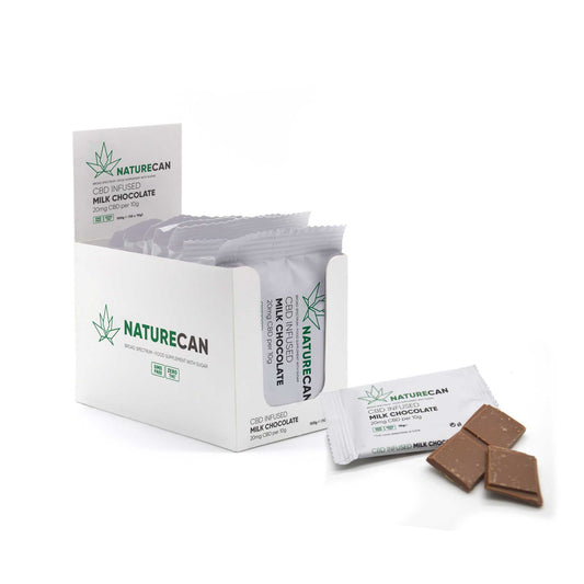 Naturecan CBD Infused Milk Chocolate - 10 x 10g