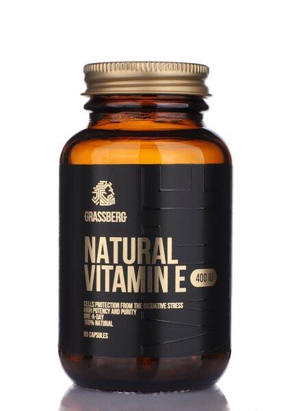 Grassberg Natural Vitamin E, 400IU - 60 caps