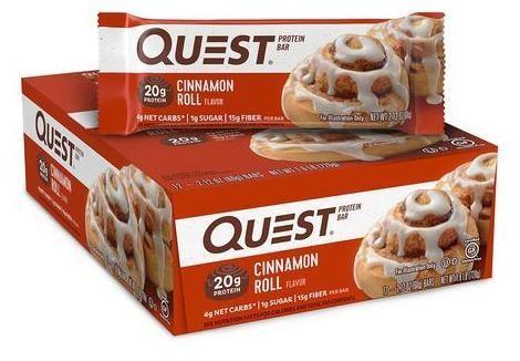 Quest Nutrition Quest Bar, Cinnamon Roll - 12 bars