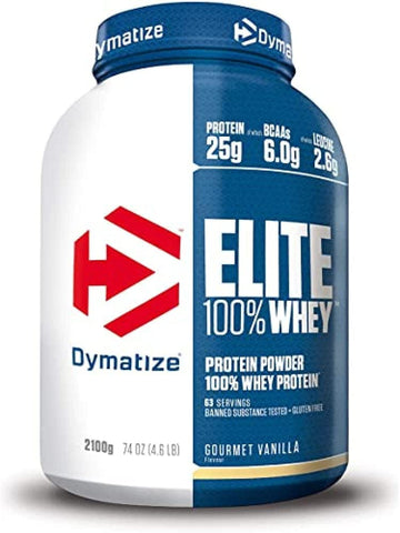 Dymatize Elite 100% Whey Protein, Gourmet Vanilla - 2100g