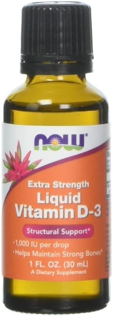 NOW Foods Vitamin D-3 Liquid, 1000 IU (Extra Strength) - 30 ml.