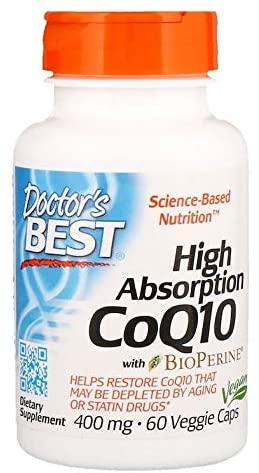 Doctor's Best High Absorption CoQ10 with BioPerine, 400mg - 60 vcaps