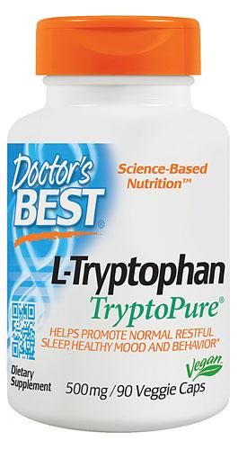Doctor's Best L-Tryptophan with TryptoPure, 500mg - 90 vcaps
