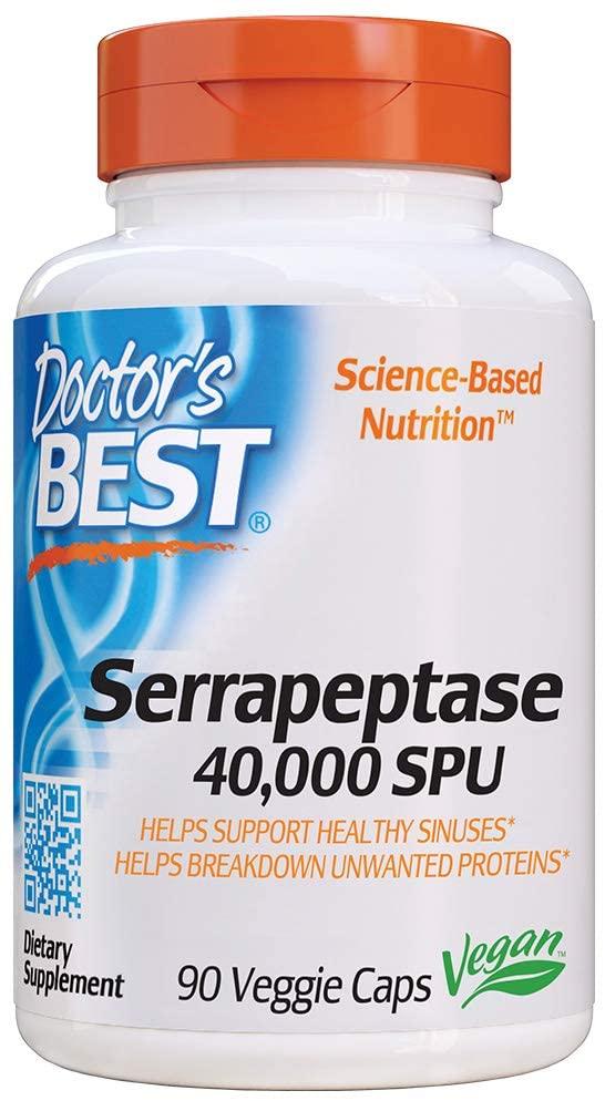 Doctor's Best Serrapeptase, 40 000 SPU - 90 vcaps