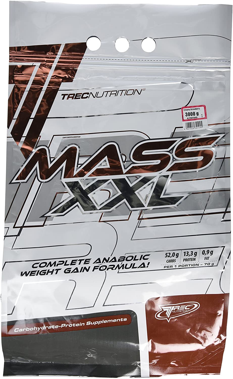 Trec Nutrition Mass XXL, Strawberry - 3000g