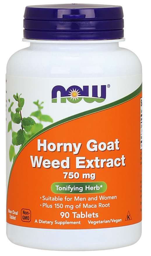 NOW Foods Horny Goat Weed Extract, 750mg - 90 tablets