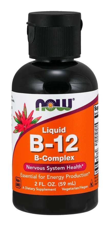 NOW Foods Vitamin B-12 Liquid B-Complex - 59 ml.