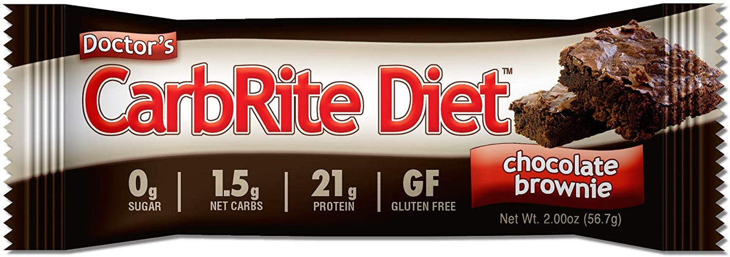 Universal Nutrition Doctor's CarbRite Diet Bars, Chocolate Brownie - 12 bars