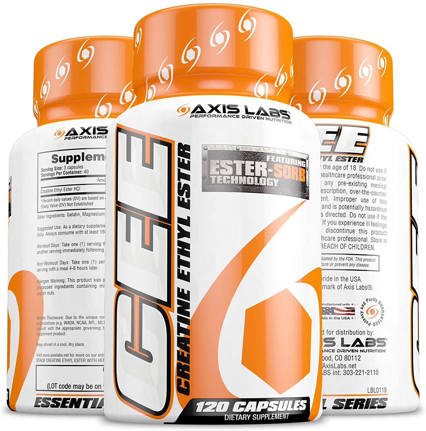 Axis Labs Creatine Ethyl Ester - 120 caps