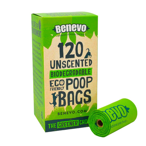 Benevo Biodegradable Poo Bags 120 Bags (Pack of 6)