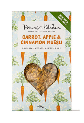Primroses Kitchen Carrot Apple and Cinnamon Muesli Organic 400g (Pack of 6)