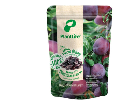 PlantLife Wild Harvested Organic Prune Halves 190g (Pack of 7)
