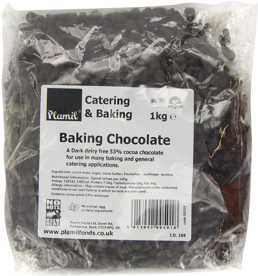 Plamil Free From Baking Chocolate 1kg