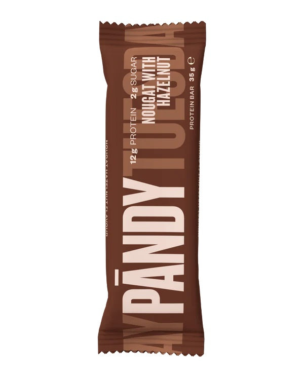 Pandy Protein Bar Nougat Hazelnut Halal Certified 35g (Pack of 18)