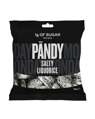 Pandy Candy Salty Liquorice - HFSS Compliant Jelly Sweets 50g (Pack of 14)