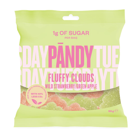 Pandy Candy Fluffy Clouds - HFSS Compliant Jelly Sweets 50g (Pack of 14)