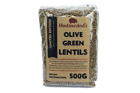 Hodmedod's Olive Green Lentils 500g (Pack of 12)