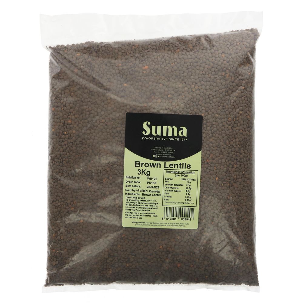 Suma Bagged Down Brown Lentils 3kg