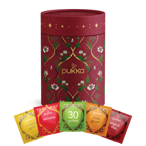 Pukka Herbs Organic Herbal Collection Tube 30 Bags (Pack of 4)
