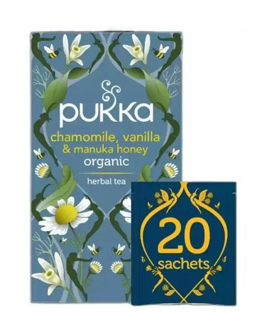 Pukka Herbs Organic Chamomile Vanilla & Manuka 20 Bags (Pack of 4)