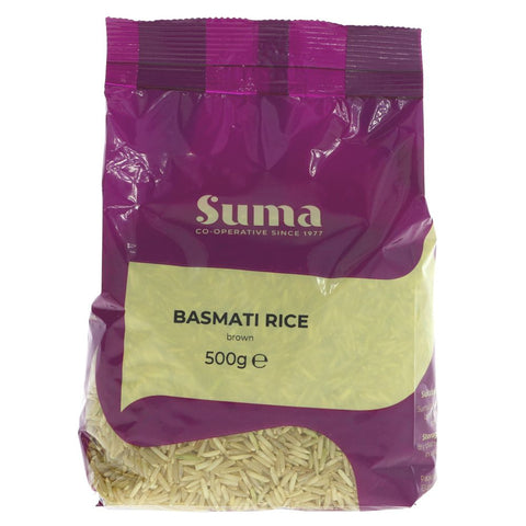 Suma Prepacks Brown Basmati Rice 500g (Pack of 6)
