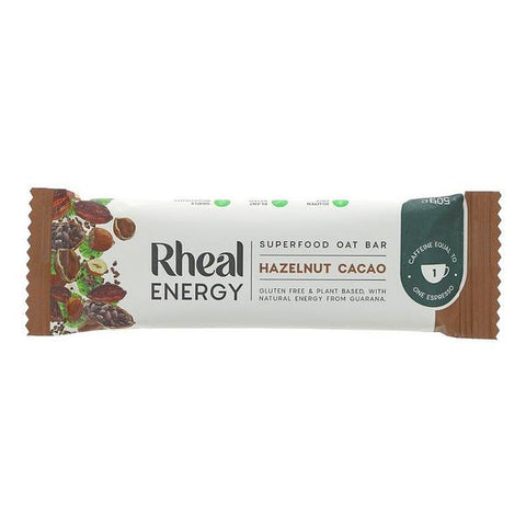 Rheal Superfoods Energy Hazelnut Cacao Bar 50g (Pack of 12)