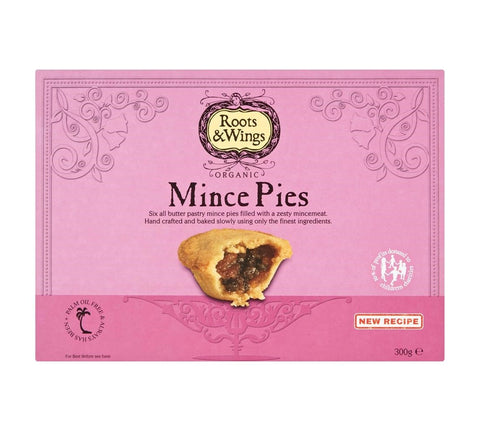 Roots and Wings Organic Mince Pies 300g (Pack of 6)