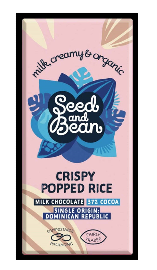 Seed and Bean Organic Milk Popped Bar 75g (Pack of 10)