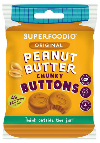 Superfoodio Peanut Butter Buttons - Original 20g (Pack of 15)