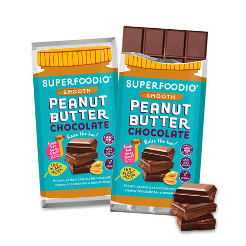 Superfoodio Peanut Butter Chocolate -Smooth 90g (Pack of 20)