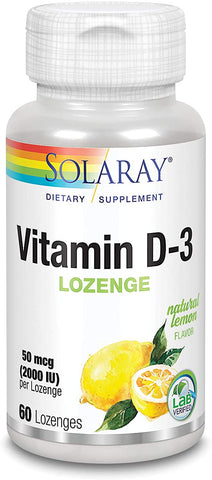 Solaray Vitamin D 3 Lozenge - 2000iu 60 Loz