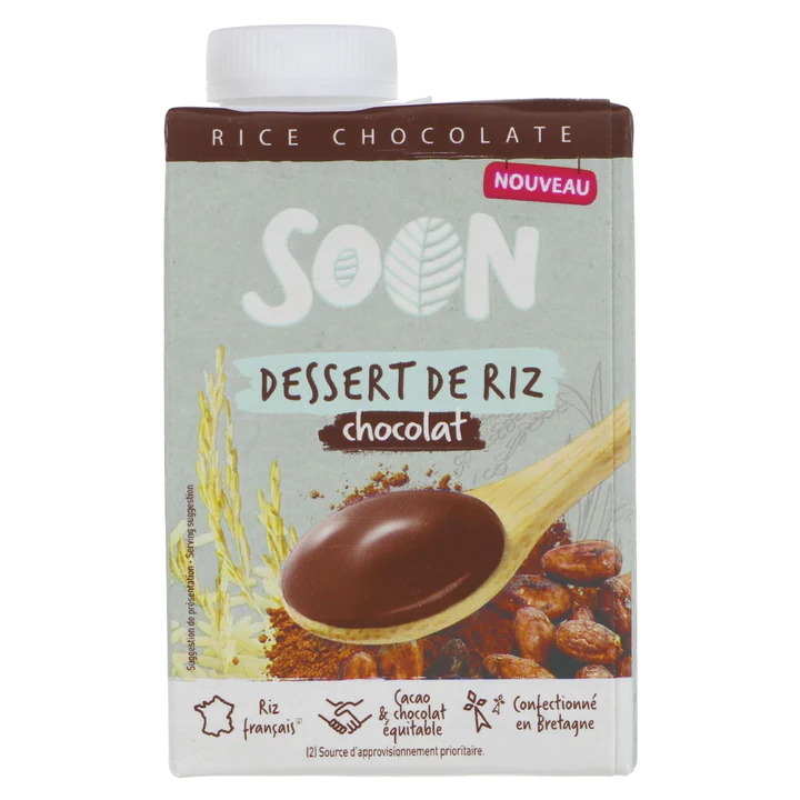 Soon Chocolate Rice Dessert Organic 530g (Pack of 8)