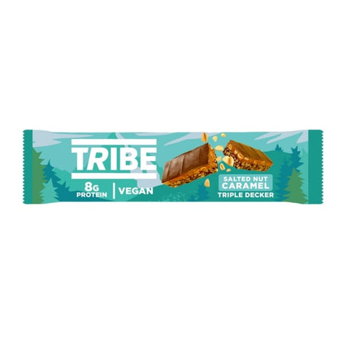 Tribe Triple Decker Bar - Salted Caramel 40g (Pack of 12)