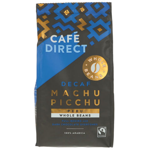 Cafedirect Machu Picchu Decaf Beans 227g (Pack of 6)