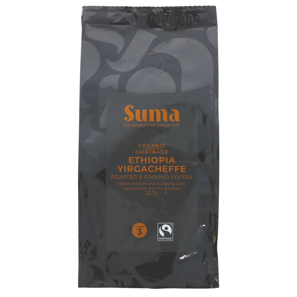 Suma Organic Ethiopia Yirgacheffe Ground 227g (Pack of 6)