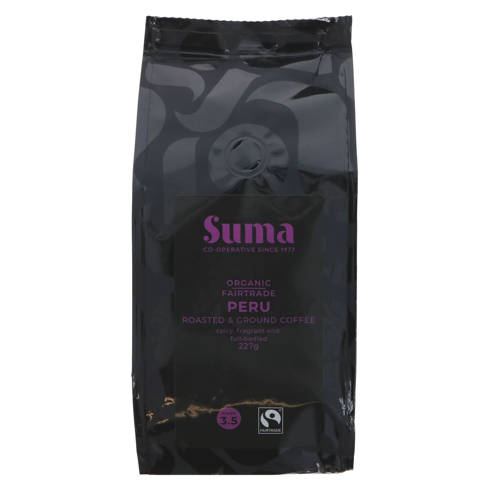 Suma Organic Peru Ground Coffee 227g (Pack of 6)