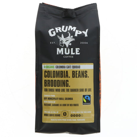 Grumpy Mule Colombia Coffee Bean Organic 227g (Pack of 6)