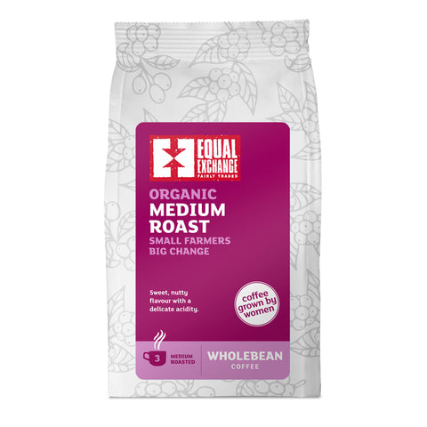 Equal Exchange Anytime Med Coffee Beans Organic 1kg (Pack of 6)