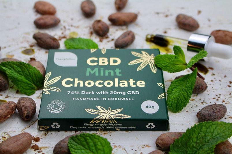 Themptation CBD Mint Chocolate Bar 40g (Pack of 2)