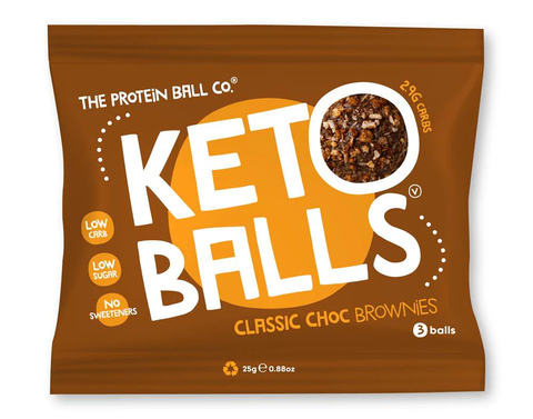 The Protein Ball co Keto Classic Choc Brownies 25g (Pack of 20)