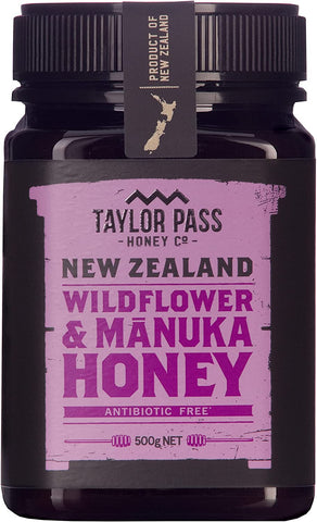 Taylor Pass Honey NZ Wildflower Manuka Honey 500g (Pack of 6)