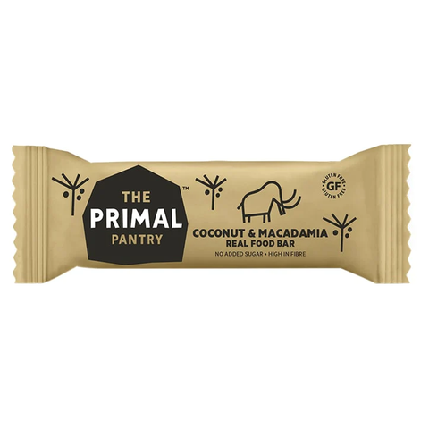 The Primal Pantry Coconut & Macadamia Fruit & Nut Bar 40g (Pack of 18)