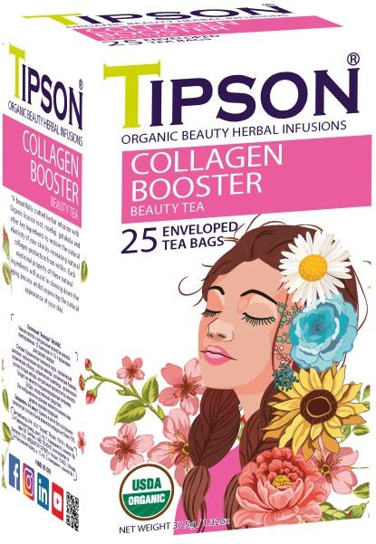 Tipson Organic Beauty Collagen Booster Tea 37.5g 25 Tea Bags