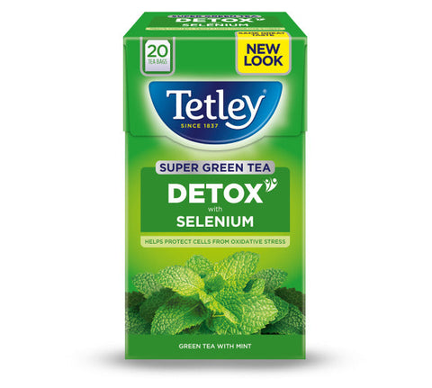 Tetley Super Herbal Detox Mint 20 Bags (Pack of 4)