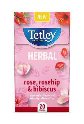 Tetley Rose Rosehip & Hibiscus 20 Bag (Pack of 4)