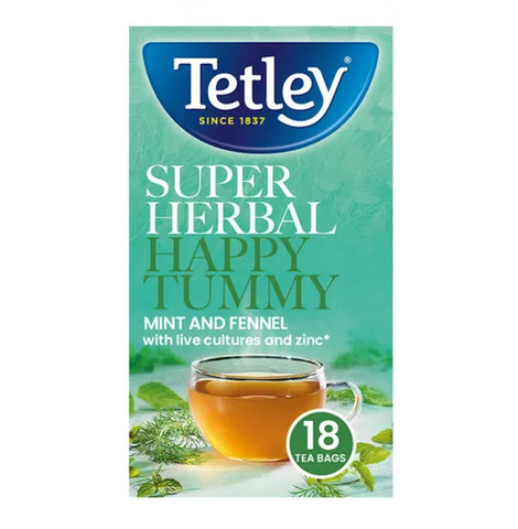 Tetley Happy Tummy, Mint & Fennel 20 Bags (Pack of 4)