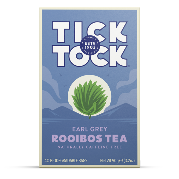 Tick Tock Earl Grey Rooibos Tea 40 Bags (Pack of 4)